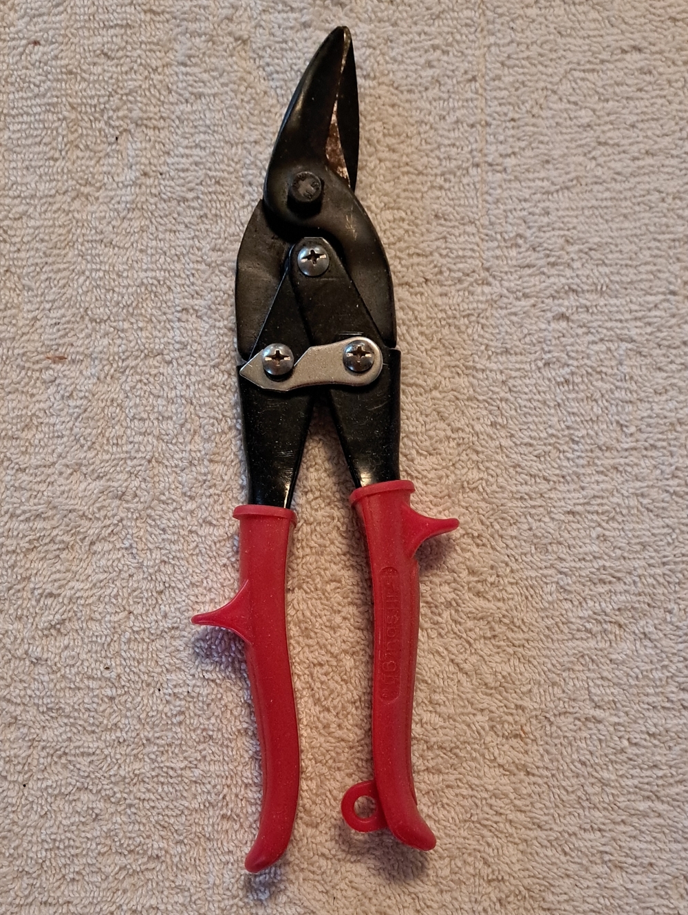PITTSBURGH Aviation Snip - Left Cut Regular Tin Cutting Shears with Forged Blade